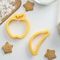 !09Набор форм для печенья «Фрукты», 2 шт, яблоко 7,5×7×2, банан 8,5×2×2 см, цвет жёлтый