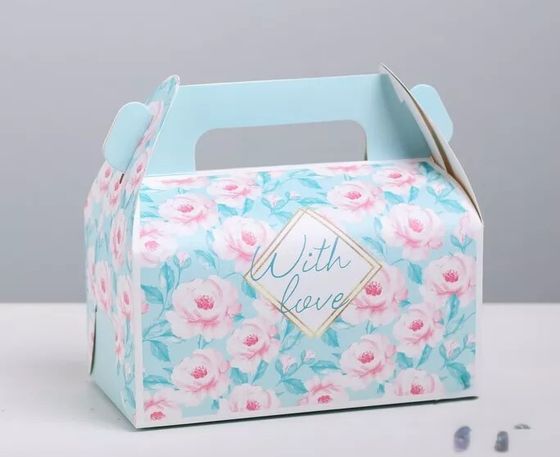 !09 Сундучок (набор 3 штуки) для сладкого With love, 16 × 15 × 9 см. голубого цвета