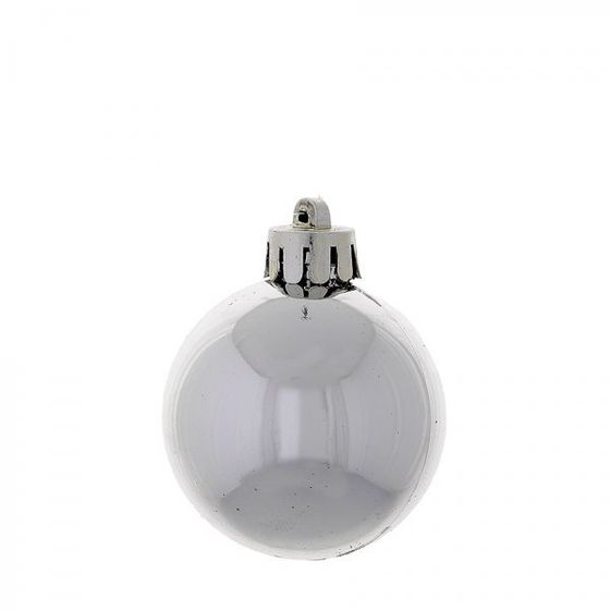 Набор из 12шт, Украшение новогоднее Шар &quot;Серебряный жемчуг&quot;, D 4 см, L9,5 W9,5 H10,5 см