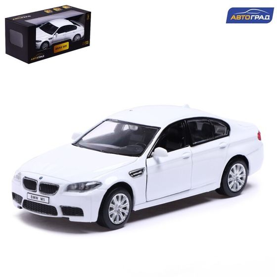 Машина металлическая BMW M5, 1:32, открываются двери, инерция, цвет белый