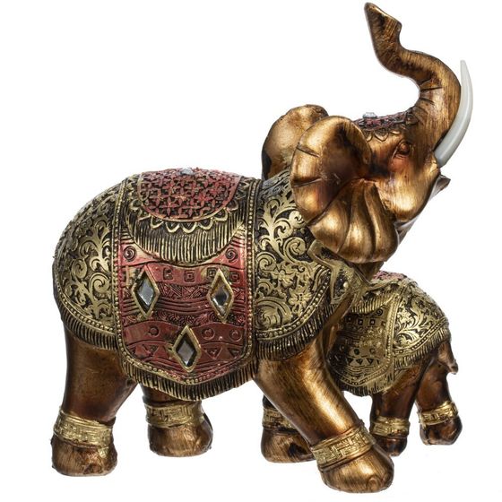 Фигурка декоративная &quot;Слоны&quot;, Д14,5 Ш8,5 В16 см