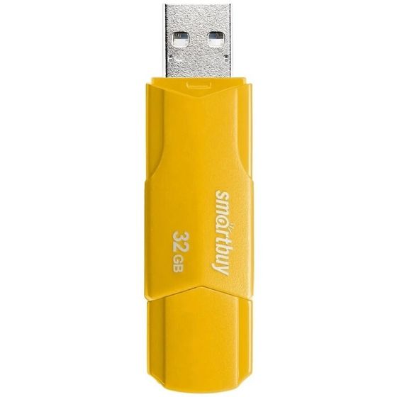 Флешка SmartBuy CLUE Yellow, 32 Гб, USB 2.0, чт до 25 Мб/с, зап до 15 Мб/с, жёлтая