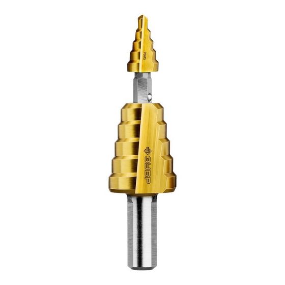 Сверло ЗУБР 29673-4-35, ступенчатое, 2-х модульное, Р6М5, покрытие NIT, d=4-12/16-35