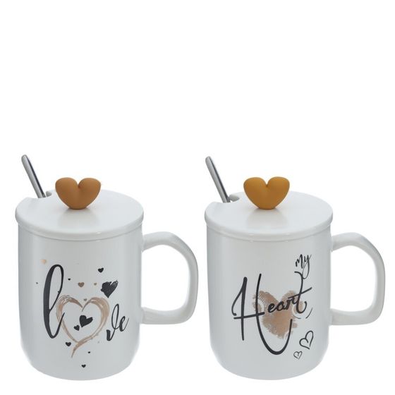 Набор из 2-х кружек, 300 мл, L12 W8 H12,5 см, 4в.