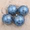 !09 Набор елочных шаров (набор 4 штуки) &quot;Переливы конфетти&quot; d-8 см,пластик, цвет синий