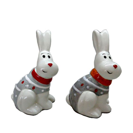Фигурка декоративная &quot;Кролик&quot;, L6,5 W5 H10 см, 2в.