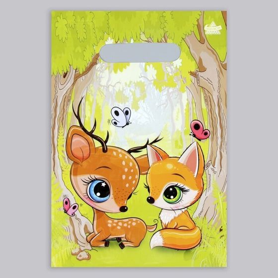 !Пакет &quot;Волшебный лес&quot;, 20 штук полиэтиленовый, с вырубной ручкой, 20 х 30 см, 30 мкм