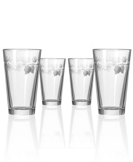 Icy Pine Beer Pint Glass 16oz - Set of 4 Glasses