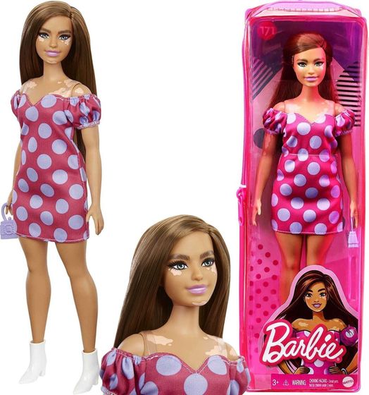 Кукла Барби Барби Кукла Барби Fashionistas 171 Красное платье в горошек GRB62 MATTEL