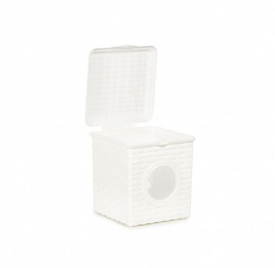 Контейнер для мелочей РОТАНГ белый 3л с иллюминатором