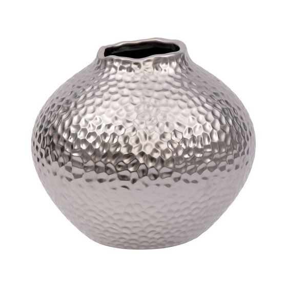 Декоративная ваза «Этно», 20×20×17 см, цвет серебряный