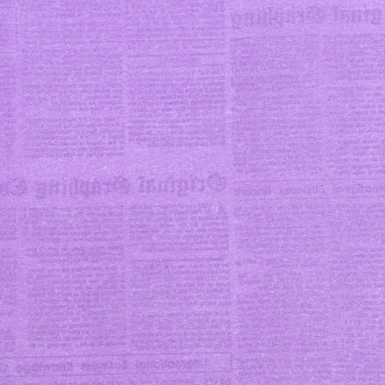 !09 Бумага упаковочная крафт двусторонняя "Сиреневая-газета", 0,6 х 10 м.