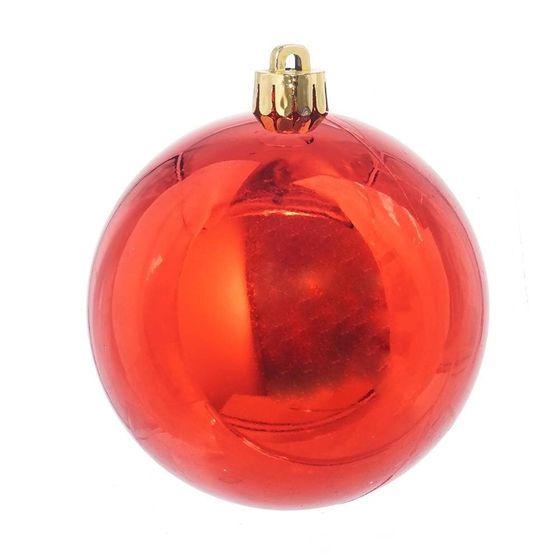 Набор из 4шт Украшение новогоднее Шар &quot;Красная вселенная&quot;, D 8 см, L15,5 W8 H15,5 см