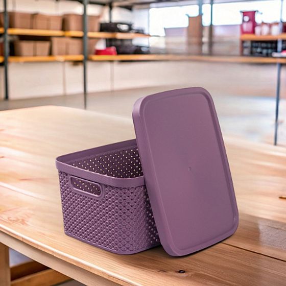 Коробка для хранения DIAMOND фиолетовая XS 3.5л с крышкой