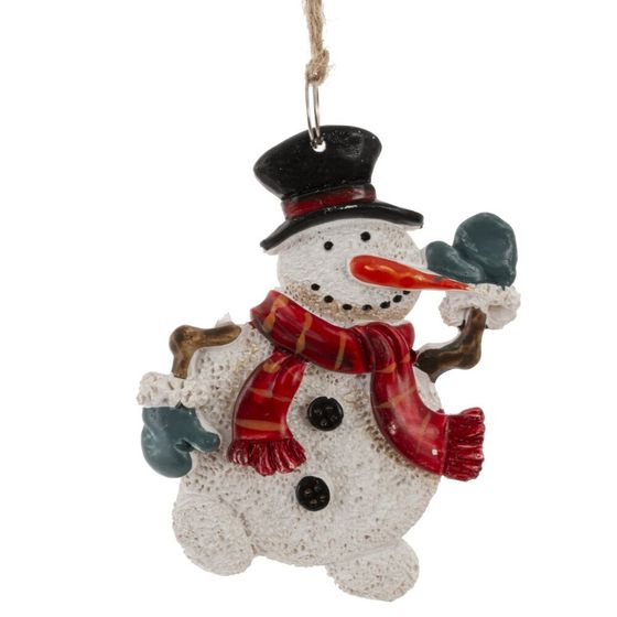 Изделие декоративное подвесное "Снеговик", L6,5 W1,5 H8,5 см, 4в.