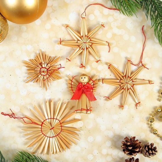 !09 Эко-декор в подарочной упаковке «Небесные ангелы» набор 16 шт.