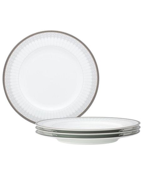 Silver Colonnade 4 Piece Salad Plate Set, Service for 4