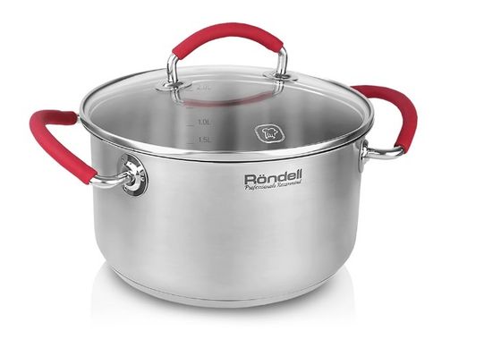 Кастрюля Rondell Sorge RDS-1219 2,1л стек.кр серебристый