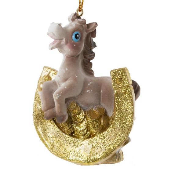 Фигурка декоративная  подвесная &quot;Лошадка&quot;, L5 W3 H7,5 см, 6в.