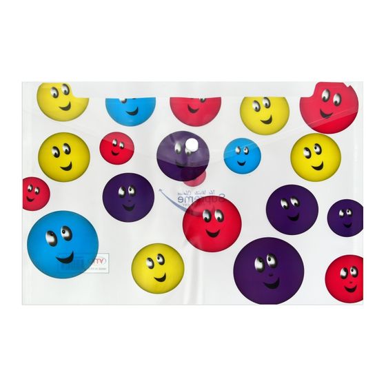 !Папка-конверт на кнопке - 4 штуки, А4, 160 мкм, МИКС